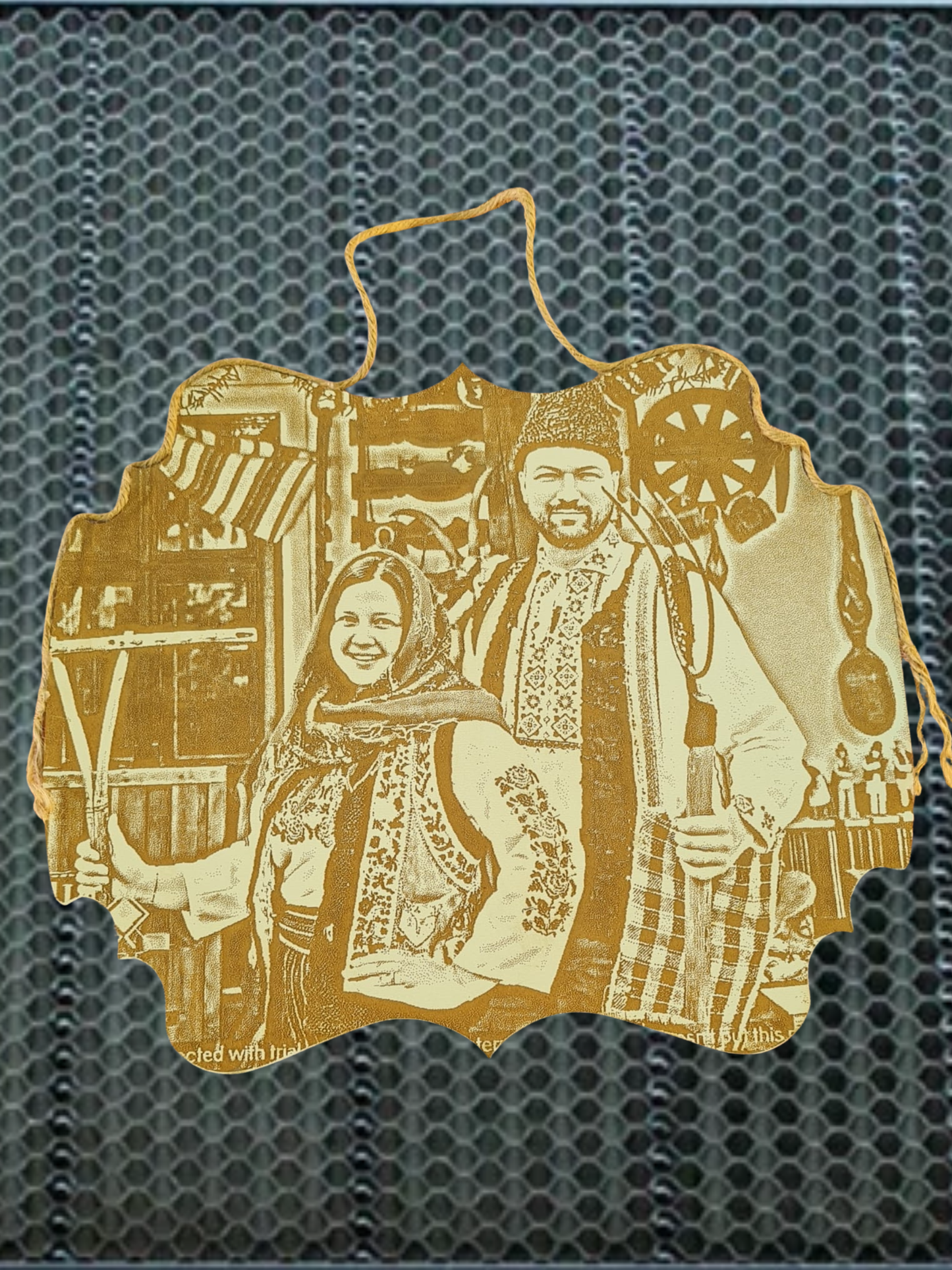 Portret gravat pe lemn din fotografie, cadou personalizat realizat handmade