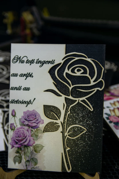 Tablou cu trandafir pentru doctori cadou